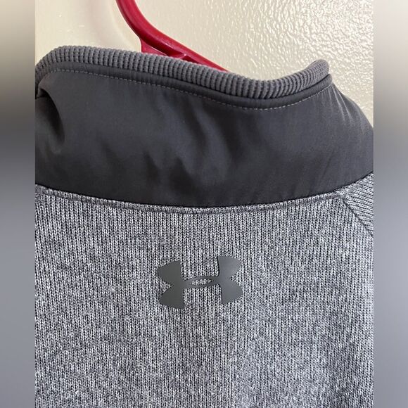 Under Armour UA Youth Boy Golf Storm Sweater Fleece 1/4 Snap Grey SZ XL - Picture 10 of 10